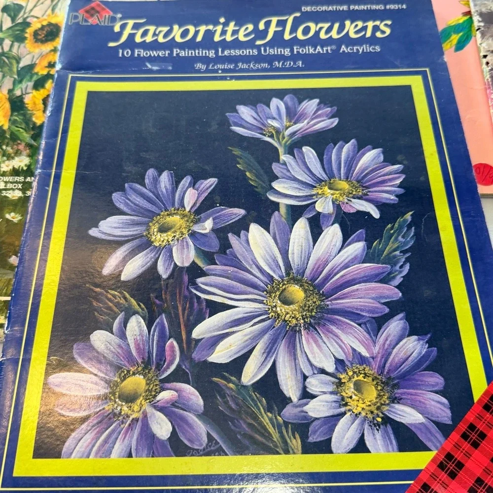 Folk‎ Art Acrylic Painting Instruction Book Lot of 9 Decorate Craft Patterns